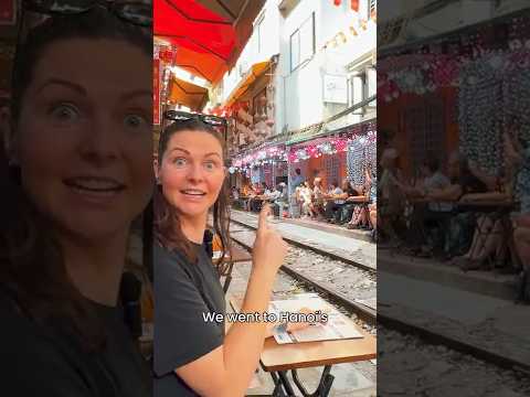 Train Street from the outside = chaos.