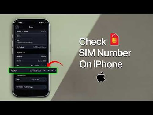 How to Check Your SIM Card Number on iPhone?