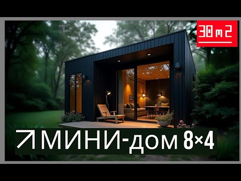 МИНИ-ДОМ 30 М2: как уместить кухню, санузел, спальню / РИНАТ СТРОИТ