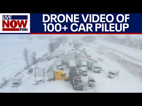 VIDEO: Insane 100+ car pileup in Michigan snow storm