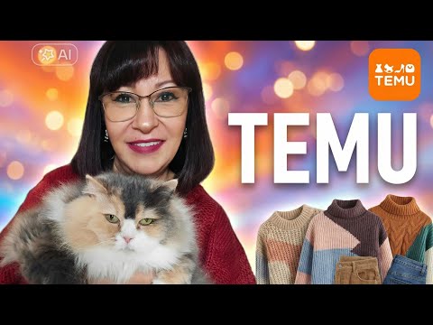 Huge parcel with TEMU purple unpacking pants sweaters cardigans skincare bags everything