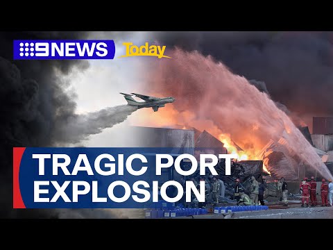 At least 40 killed in Iran port explosion | 9 News Australia