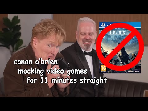 conan o'brien trashing video games for 11 minutes straight