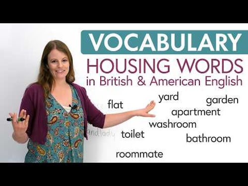 English Vocabulary Builder: HOUSING (American & British English)