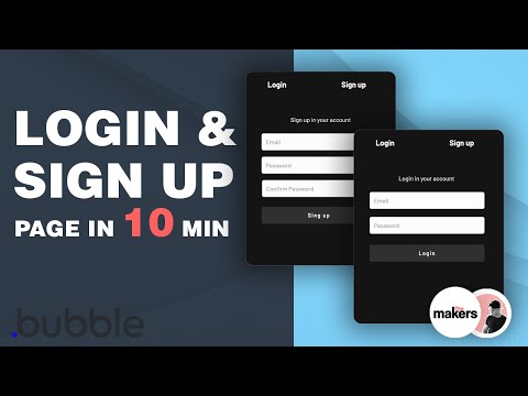 Build a Login & Sign up Page in Less Than 10 Minutes Without Code | Bubble.io Tutorial