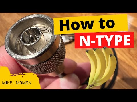 HAM RADIO: How to connect a N-Type Coax Connector.