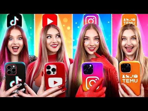 Instagram vs TikTok vs YouTube vs Temu Girl! If Social Media Were People