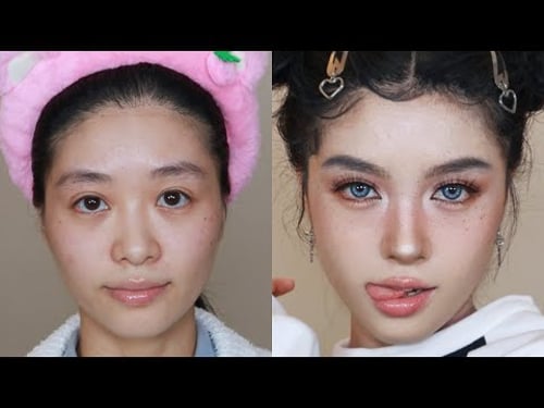 ENG) Fake Freckles Makeup Tutorial | Hot n Sweet American Makeup for Asian Faces | April的草莓啊