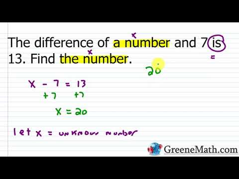 Translating Phrases into Algebraic Expressions and Equations