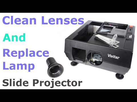 Replacing Lamp Of Slide Projector And Cleaning Lens