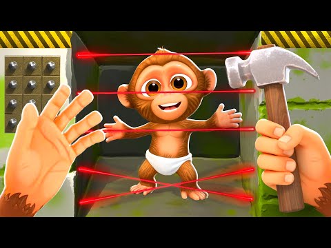 Building A SECRET Base! - I Am Monkey VR
