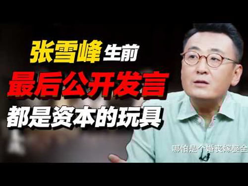 回看张雪峰生前最后一次公开发言:一切都是资本的玩具!#经济 #推薦 #熱門 #經濟 #圆桌派 #纪实 #时间 #历史 #文化 #聊天 #新闻 #心理健康
