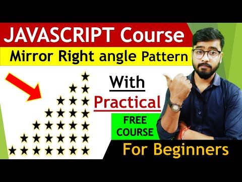 JavaScript Star Pattern Program| Mirror Right Angle | JavaScript Tutorial