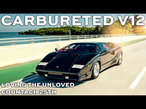 **HEADPHONE USERS BEWARE** Driving the ANTI-EV! Downdraft Lamborghini Countach in Miami
