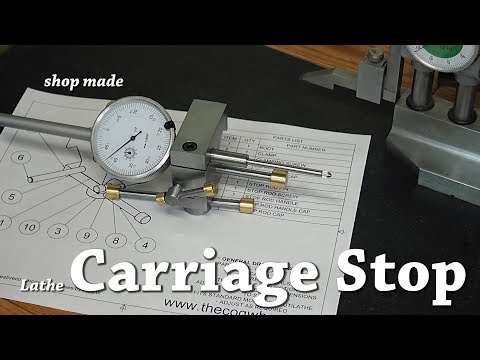Lathe Carriage Stop (with dial indicator)