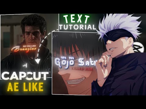 How To Make Ae Like Texts On Capcut | Full Tutorial 🔥🔥