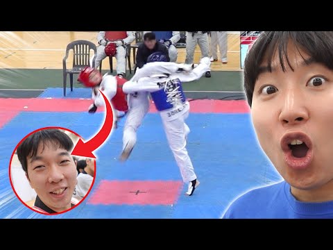 My younger brother became a Taekwondo athlete!