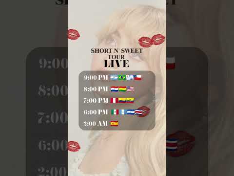 Nos vemos mañana EN VIVO en la noche de apertura del Short N' Sweet Tour 💋💋 #sabrinacarpentertour