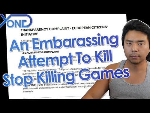 Official Complaint Against Stop Killing Games Initiative Embarasses Itself With Desperate Arguements