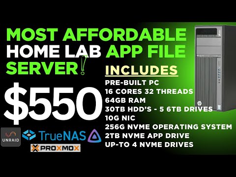 MOST AFFORDABLE & Powerful Home Lab App File Server! $550