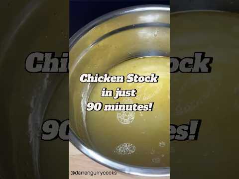 Delicious Chicken Stock in just 90 minutes! #cooking #food #recipevideo #shorts