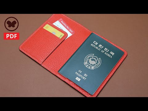 030 Making a Passport case : Free Pattern 여행을 떠나요 오렌지색 여권케이스 만들기