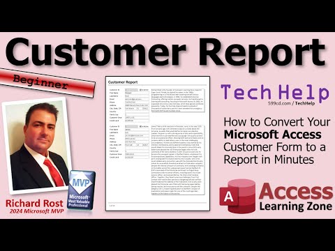 How to Convert Your Microsoft Access Customer Form to a Report in Minutes