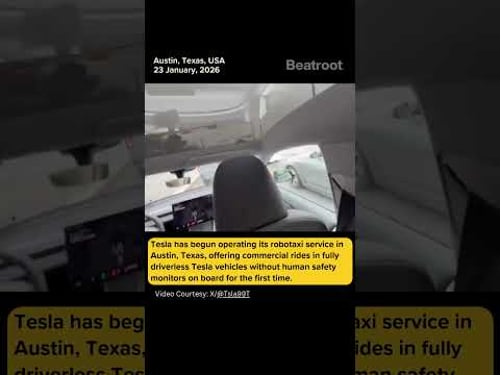 Tesla began operating it's robo-taxi service in Austin, Texas #shorts