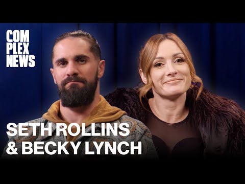 WWE's Seth Rollins and Becky Lynch Talk Real Wrestling Injuries & His Finisher Being Banned