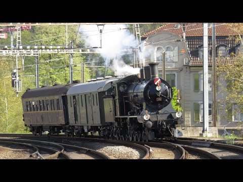 A 3/5 705 in Winterthur – Mit Volldampf zur Überführung des Gepäckwagens «F 948» | SwissRails