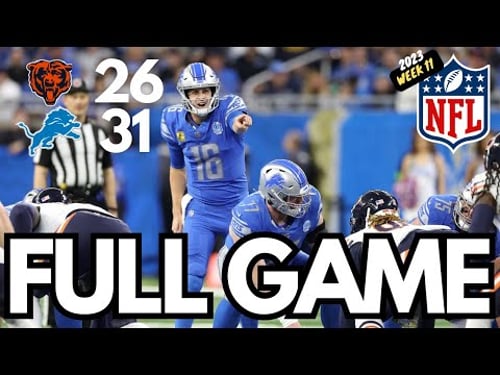 Lions HUGE Comeback vs Bears!!! (Week 11 - 2023)