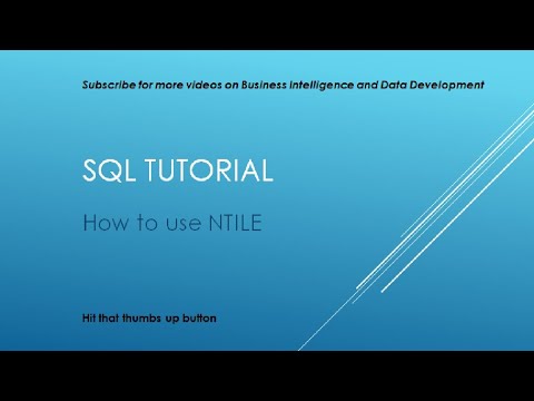 SQL Tutorial - How to use NTILE in SQL Server