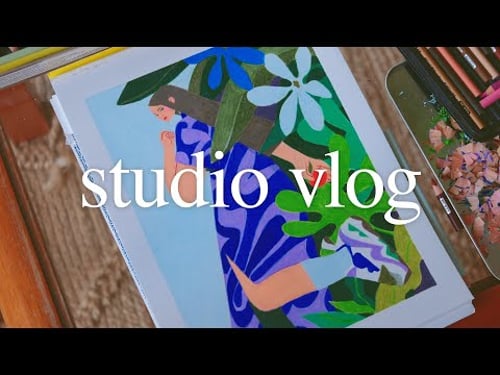 Studio vlog | A day in the life of an illustrator