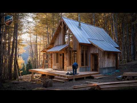 Step-By-Step Journey Of Building A Wooden Cabin In Nature
