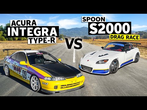 Acura Integra Type R vs Honda S2000! FWD vs RWD VTEC drag race