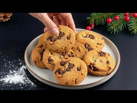 🎄Quick chocolate chip cookies in 5 minutes – guests love this easy recipe!