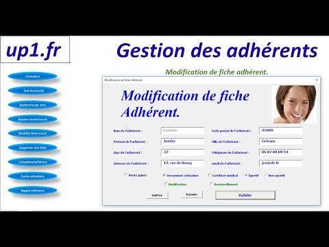 Excel-VBA : Gestion des Adhérents