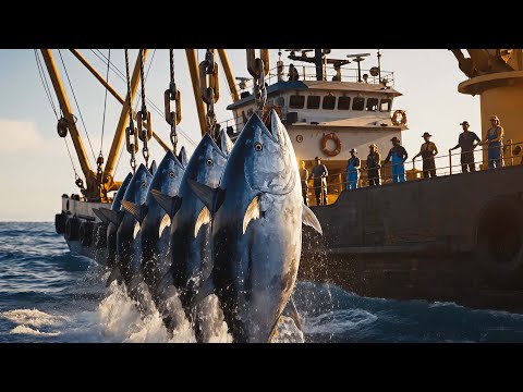 The 400-kg Giant Tuna Was Hauled Up in an Instant β How American Fishermen Make Millions Overnight!