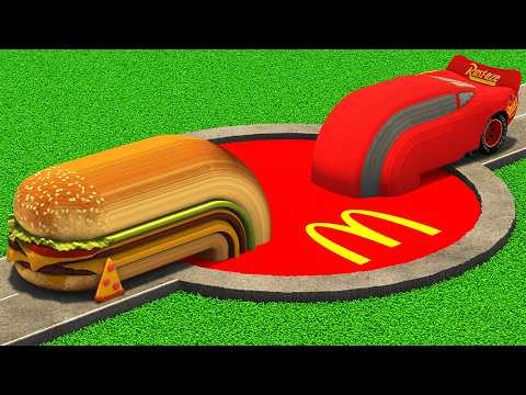LONG CARS vs FAST FOOD PORTAL in Teardown