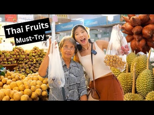 10 Exotic Thai Fruits You Must Try! - Or Tor Kor market - Thailand🇹🇭