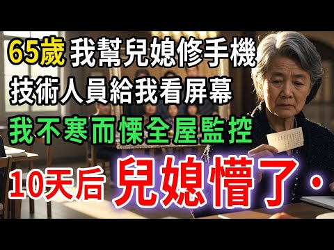 我幫兒媳修手機,技術人員卻讓我立馬修改所有密碼逃跑,看到手機裏的內容後我直接呆楞原地,立馬全屋加裝攝像頭,十天後兒媳懵了···