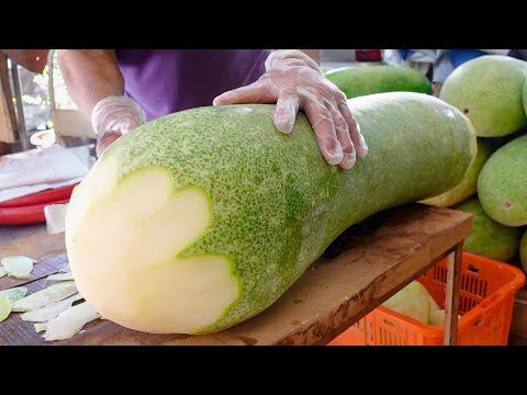 Sweet and cool off! Sweetened winter melon drink making / 手工冬瓜茶製作 - Taiwanese Food