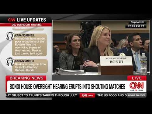 Pam Bondi hearing erupts into shouting: 'She's embarrassing you!'