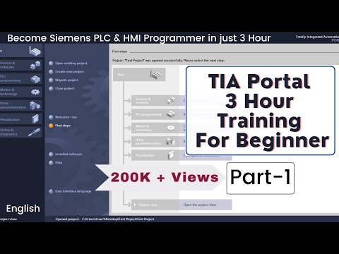 TIA Portal :- 3 Hour Complete Training For Beginner | Part-1 | English