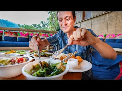 Farm to Table Thai Food - Beautiful Mountain Meal in Chiang Rai, Thailand!!