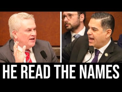 Comer PANICS As Rep. Garcia Reads The List