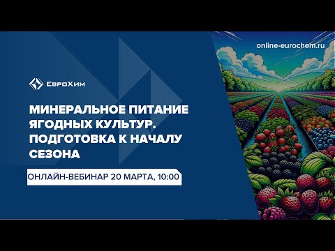 Вебинар "Минеральное питание ягодных культур. Подготовка к началу сезона"