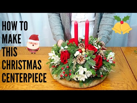 CHRISTMAS CENTERPIECE TUTORIAL HOW TO #christmas #howto #floral