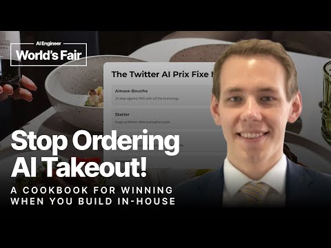 Stop Ordering AI Takeout A Cookbook for Winning When You Build In House - Jan Siml