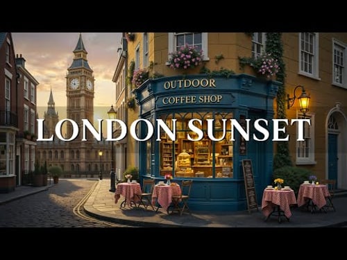 London Sunset Café Jazz ☕ Relaxing Bossa Nova & Smooth Jazz Instrumental to Unwind